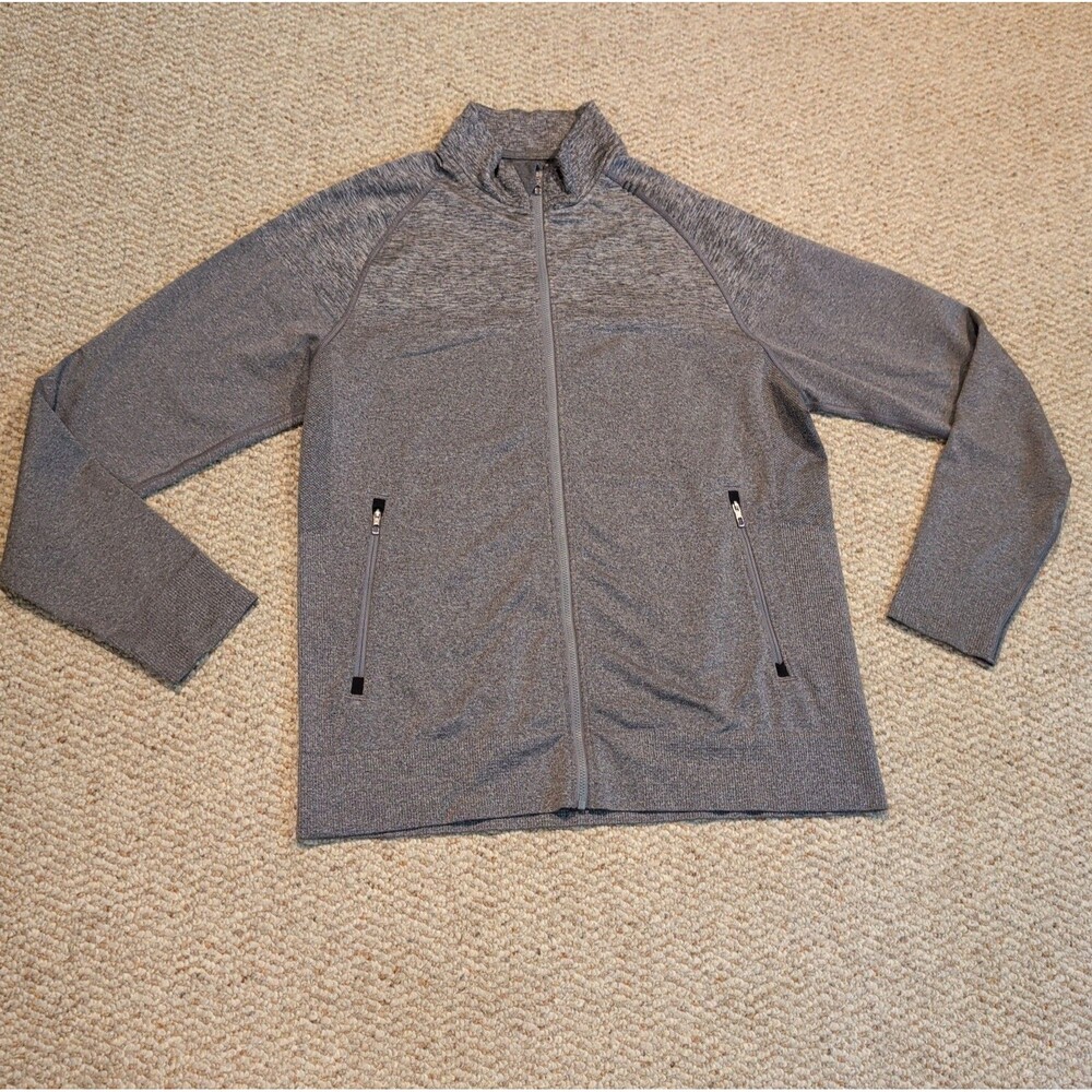 Lululemon Engineered Warmth Jacket Mens XL Grey Merino Wool Full Zip Pockets